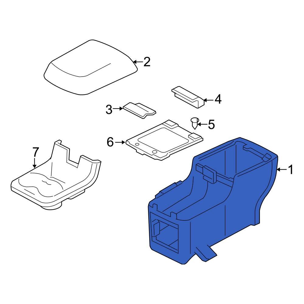 Ford OE 5F9Z74045A36AC Center Rear Center Console