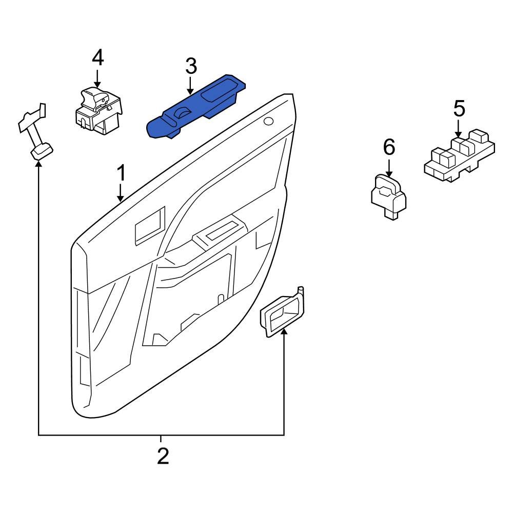 Ford OE 8A4Z7422635AC Front Left Door Window Switch Bezel