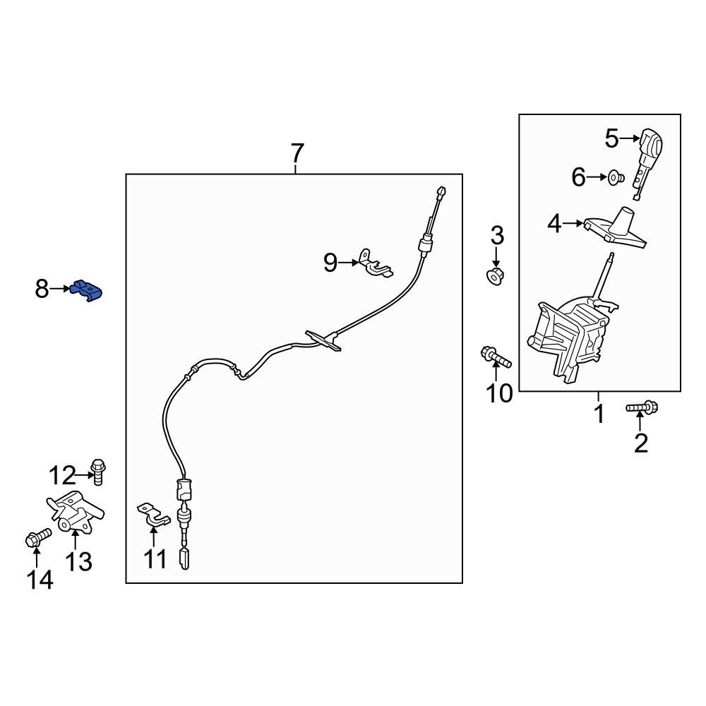 Ford OE 3M5Z4560AA Automatic Transmission Shifter Cable Clip