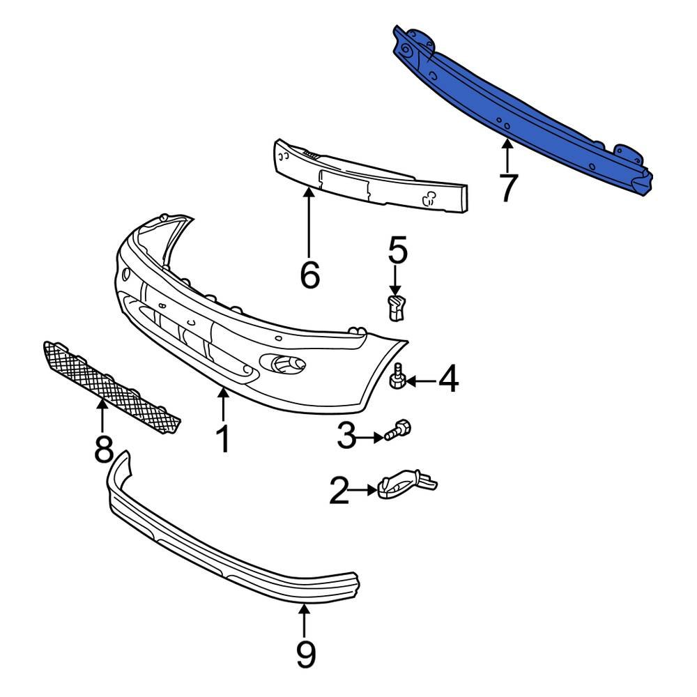 Ford OE 4S4Z5810812AA Front Bumper Impact Bar