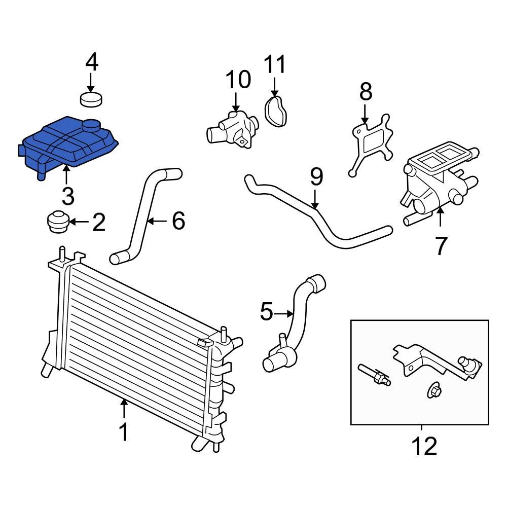 Ford OE 5S4Z8A080AA - Engine Coolant Reservoir