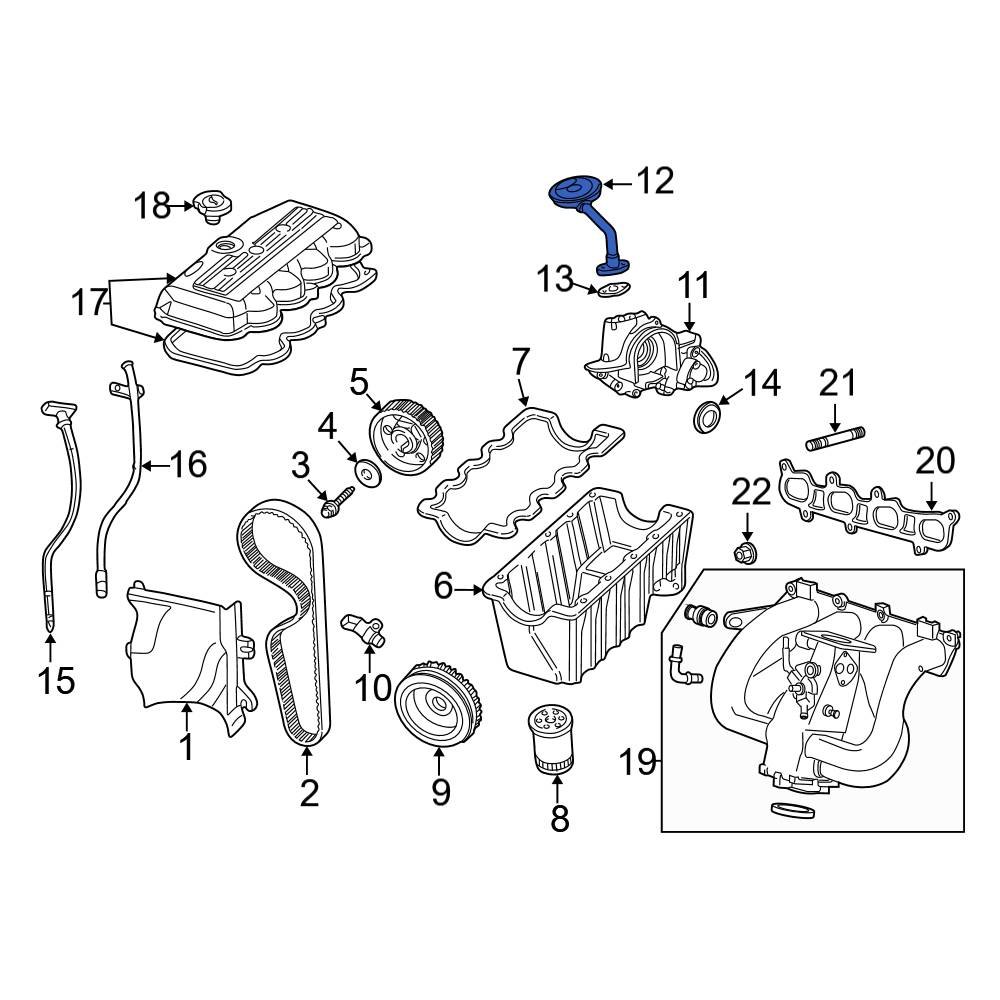 Ford OE FOCZ6622A Engine Oil Pump Pickup Tube and Screen