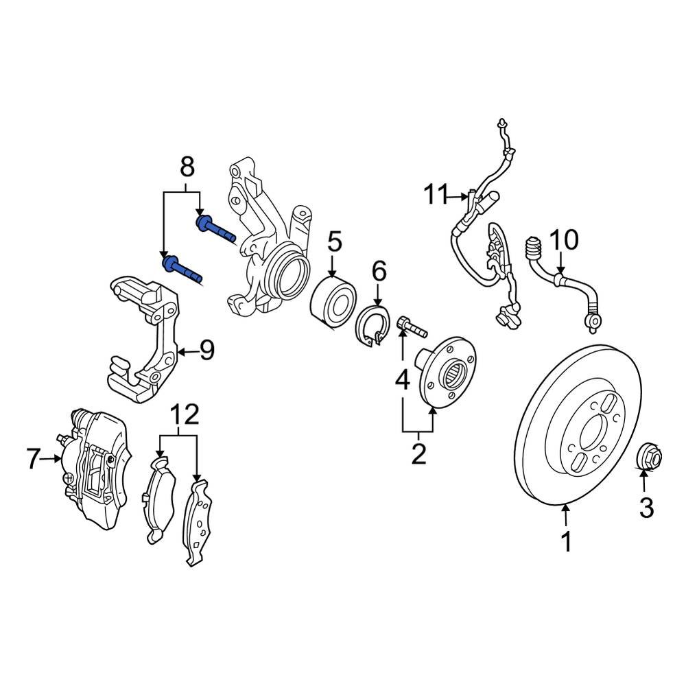 Ford OE W700214S Disc Brake Caliper Bolt