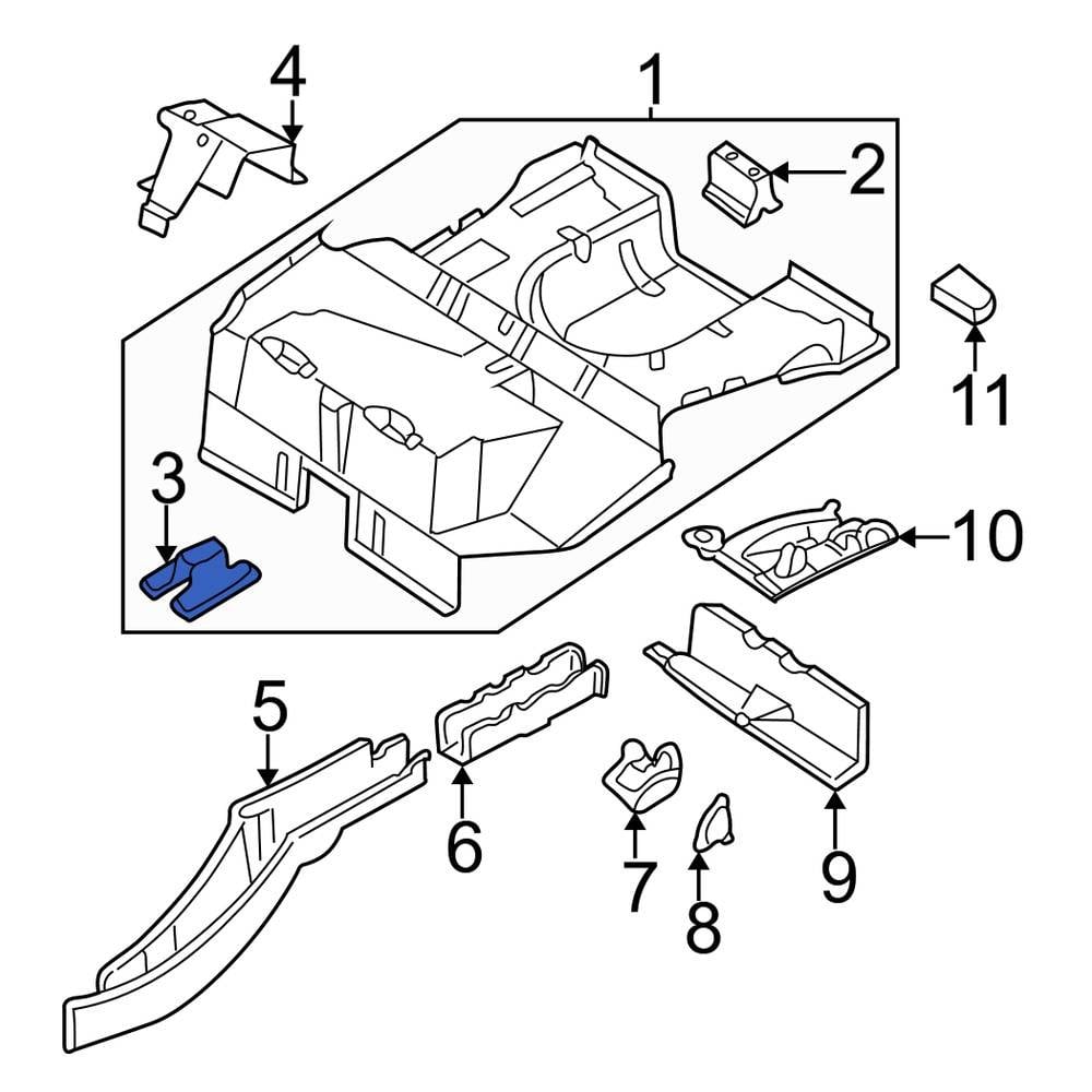 Ford OE YS4Z5463371AA - Left Floor Pan Bracket