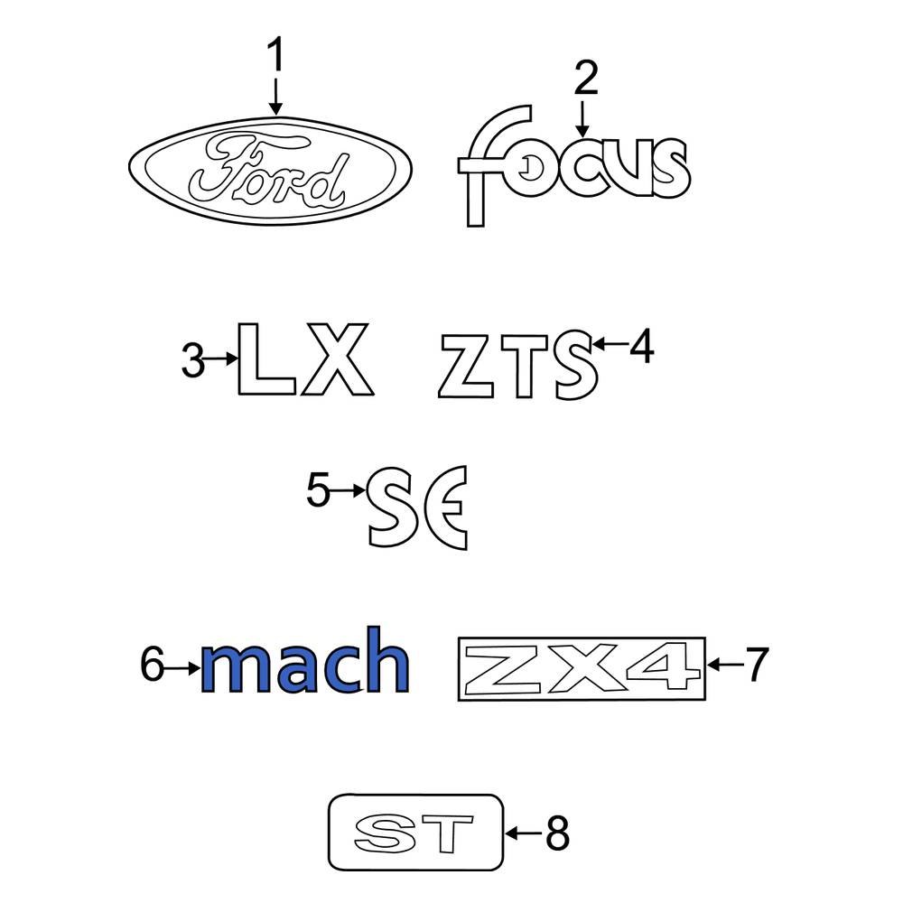 Ford OE YS4Z5442528KB - Rear Deck Lid Emblem