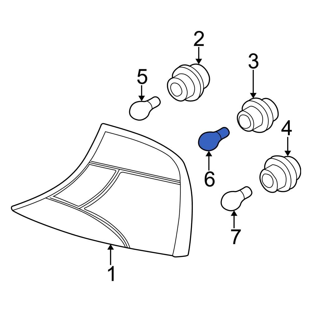 Ford OE F4CZ13466A Rear Brake Light Bulb