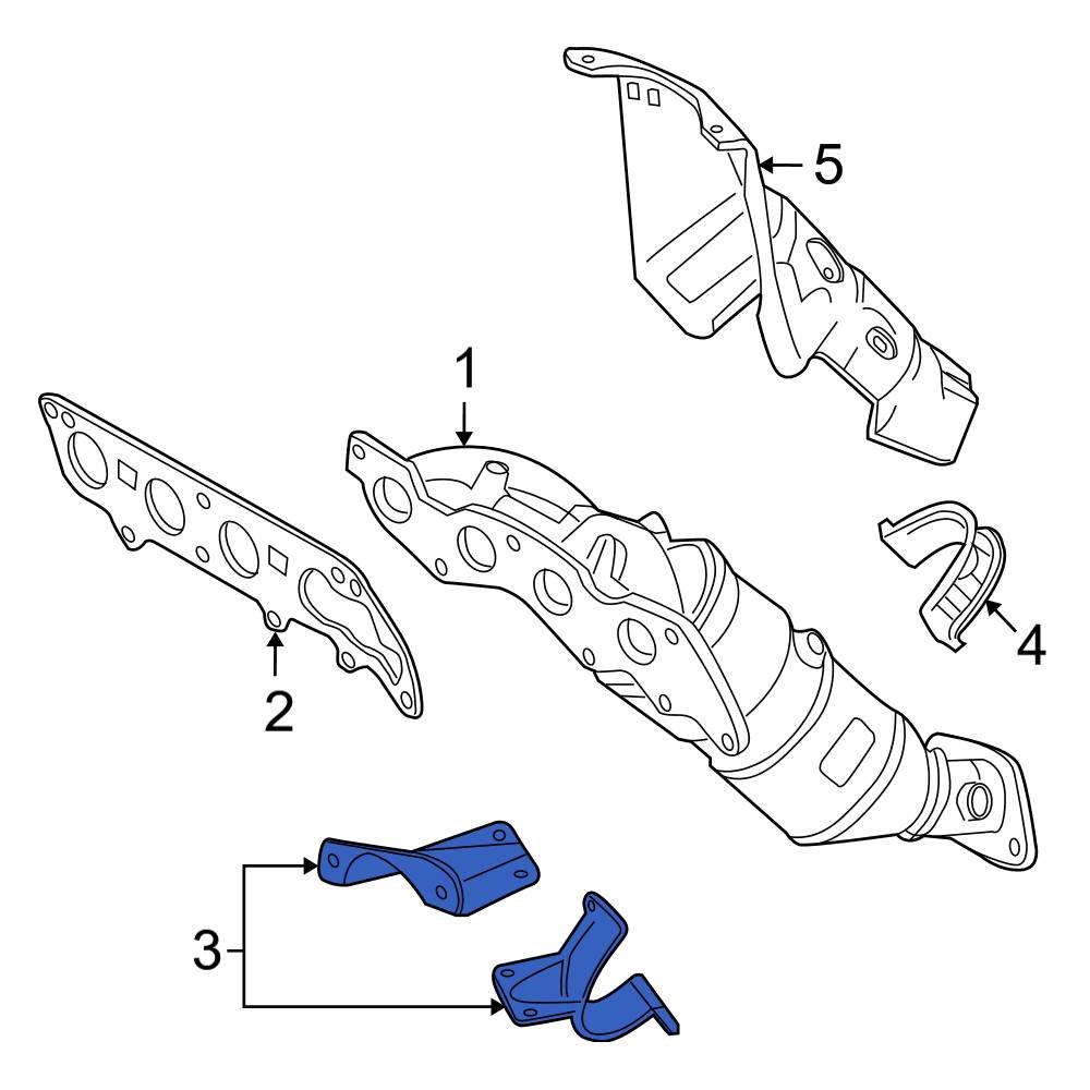 Ford OE 5S4Z5K222AA Front Exhaust Manifold Bracket
