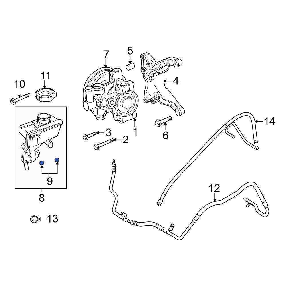 Ford OE 8S4Z3F886A Power Steering Reservoir Cap Seal