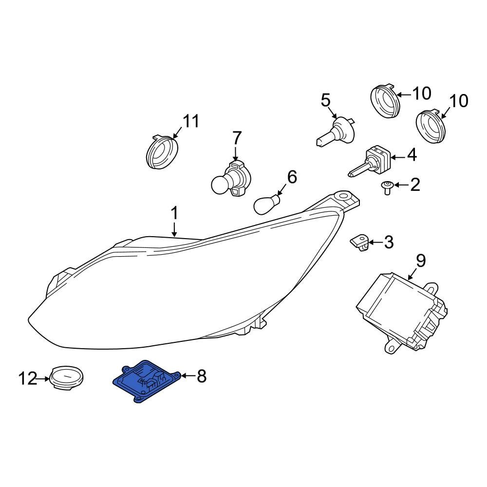 Ford OE BM5Z13C170A Front High Intensity Discharge (HID) Lighting Ballast