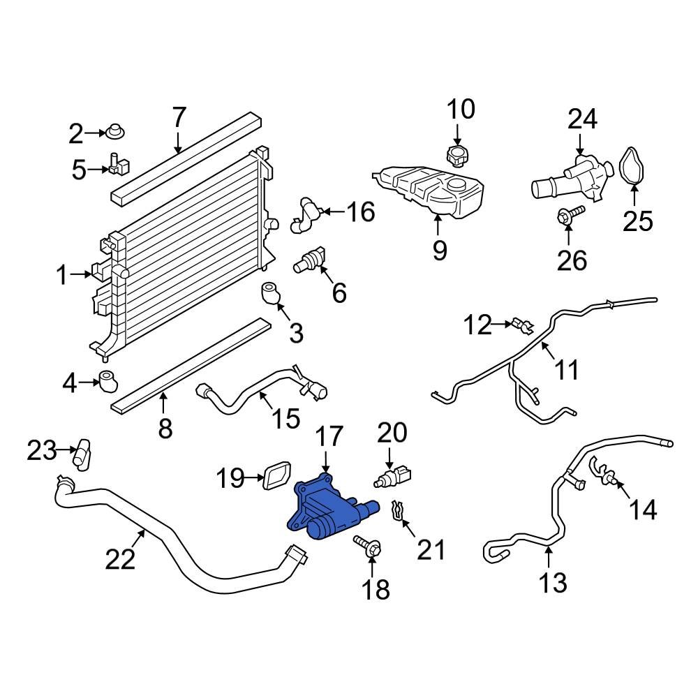 Ford OE CJ5Z8K556A Cooling System Bypass Line Adapter