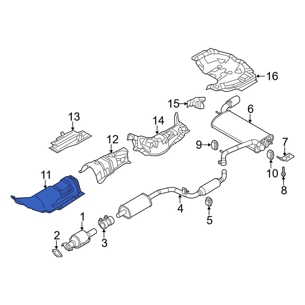 Ford OE CV6Z5811448A - Exhaust Manifold Heat Shield