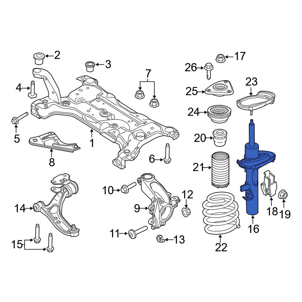 Ford OE CV6Z18124AS Front Left Suspension Strut