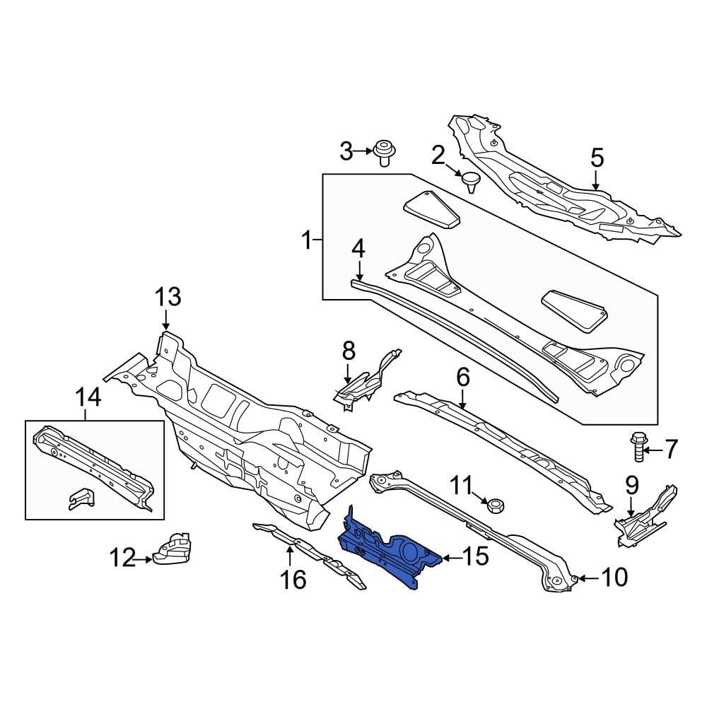 Ford OE AV6Z9901588A - Front Upper Engine Compartment Insulation