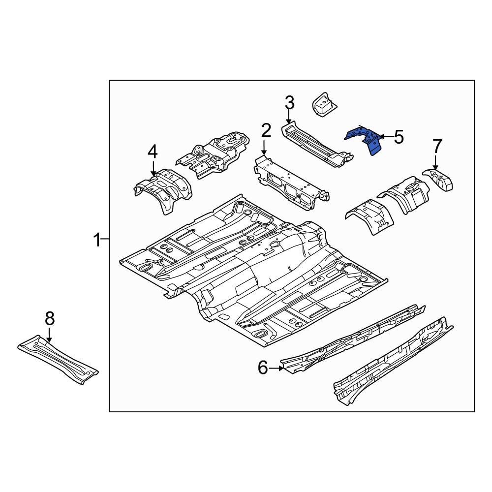 Ford Oe Bv6z58045b30a - Floor Pan Crossmember Bracket