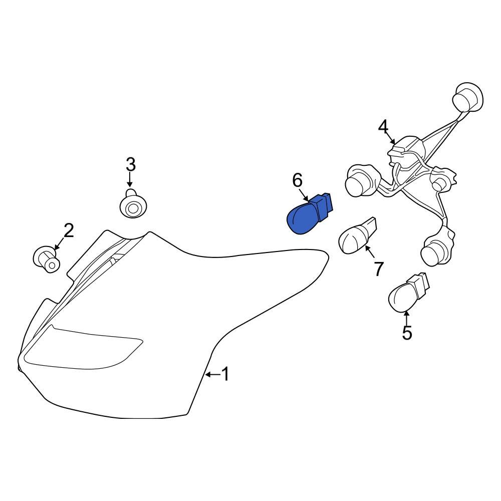 Ford OE YF1Z13466AA Rear Turn Signal Light Bulb