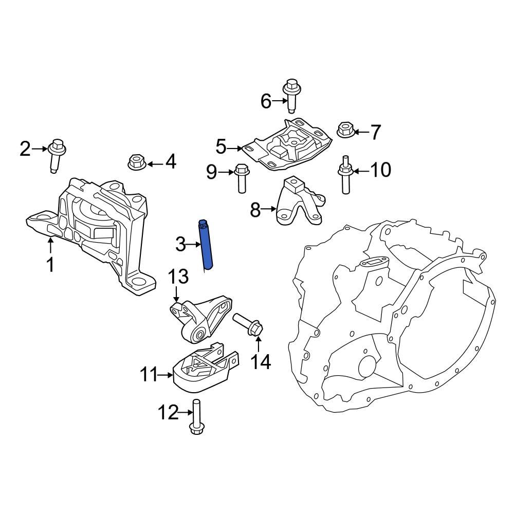 Ford OE W711574S439 Engine Mount Stud