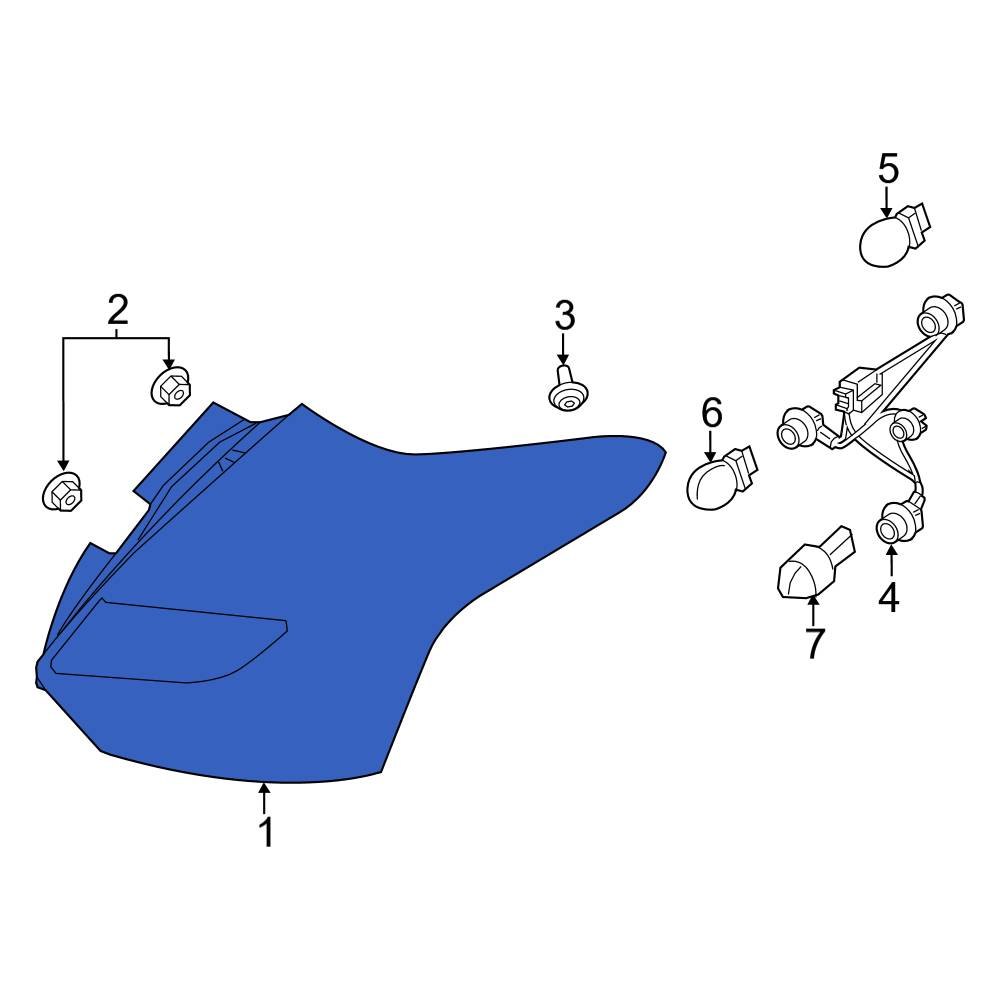 Ford OE F1EZ13405AG Rear Left Tail Light Assembly