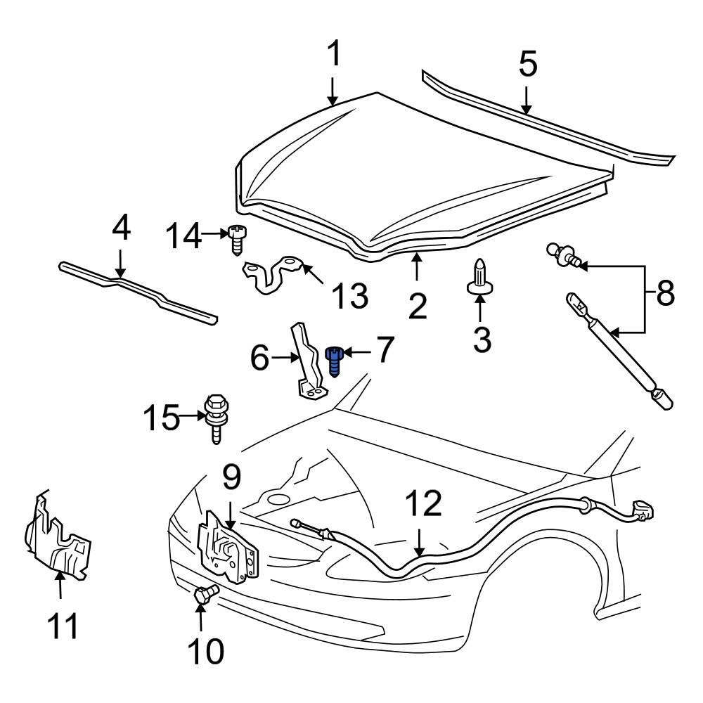 Ford OE W704734S438 Hood Hinge Bolt