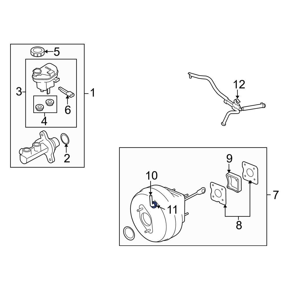 Ford OE F7UZ2B176AA Power Brake Booster Vacuum Switch Grommet