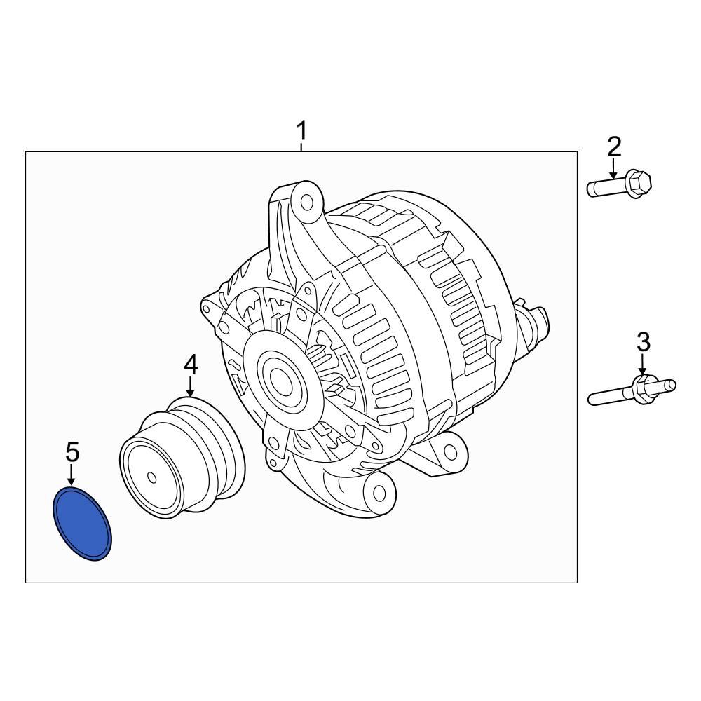 Ford OE BR3Z10325A Alternator Pulley Cap