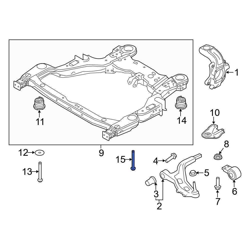 Ford OE W714157S439 Rear Engine Cradle Bolt