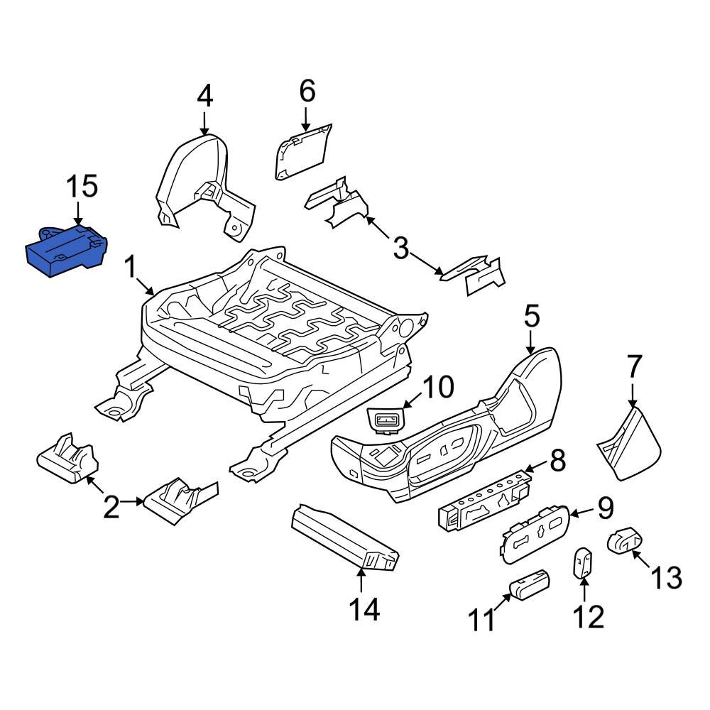 Ford OE BU5Z14C724A Front Seat Heater Control Module