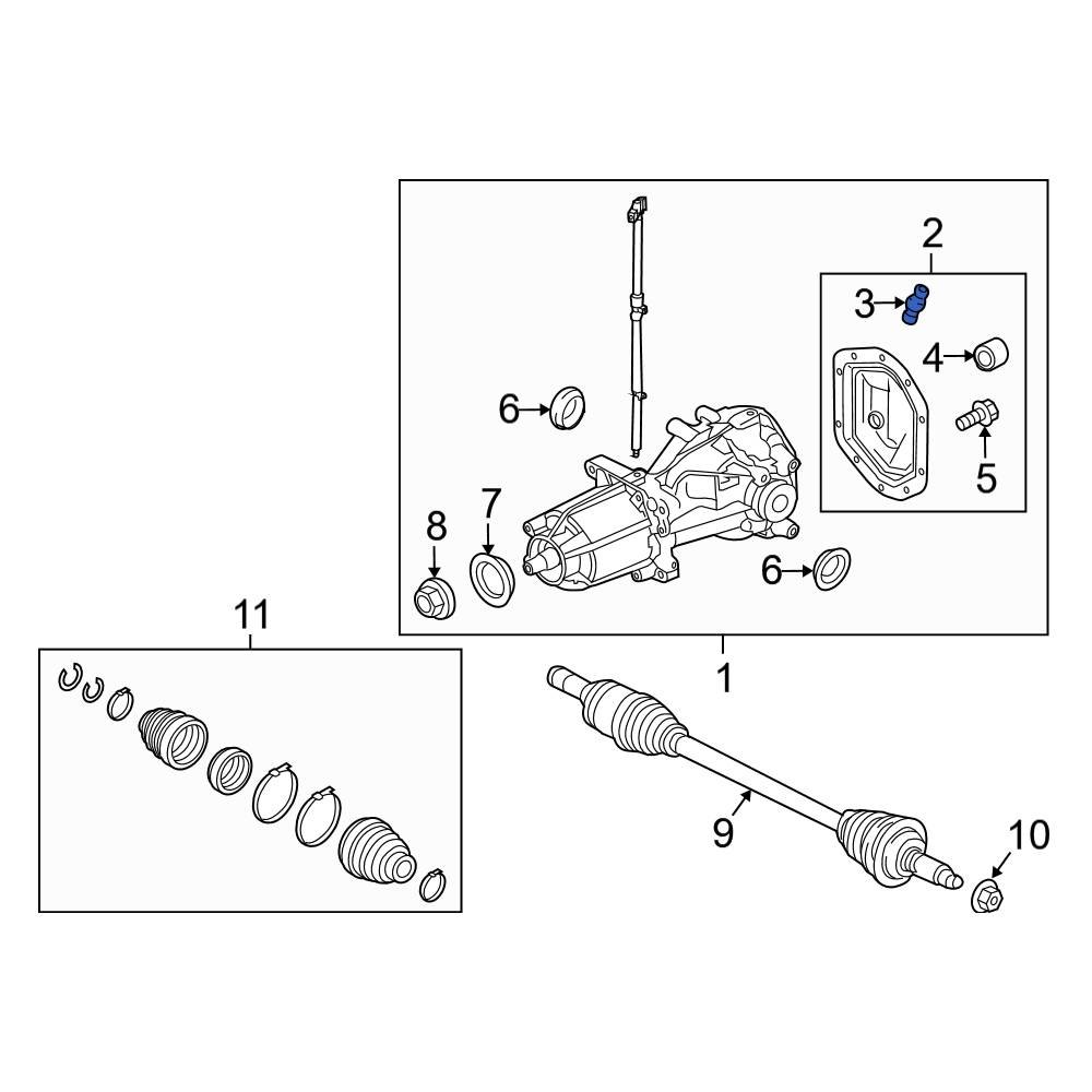 Ford OE 6L8Z4022A Rear Differential Vent Hose
