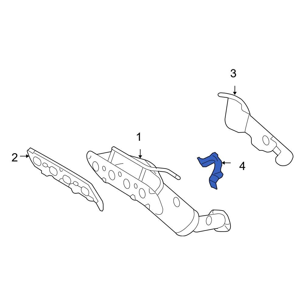 Ford OE 6E5Z5K291BA Exhaust Manifold Heat Shield Bracket