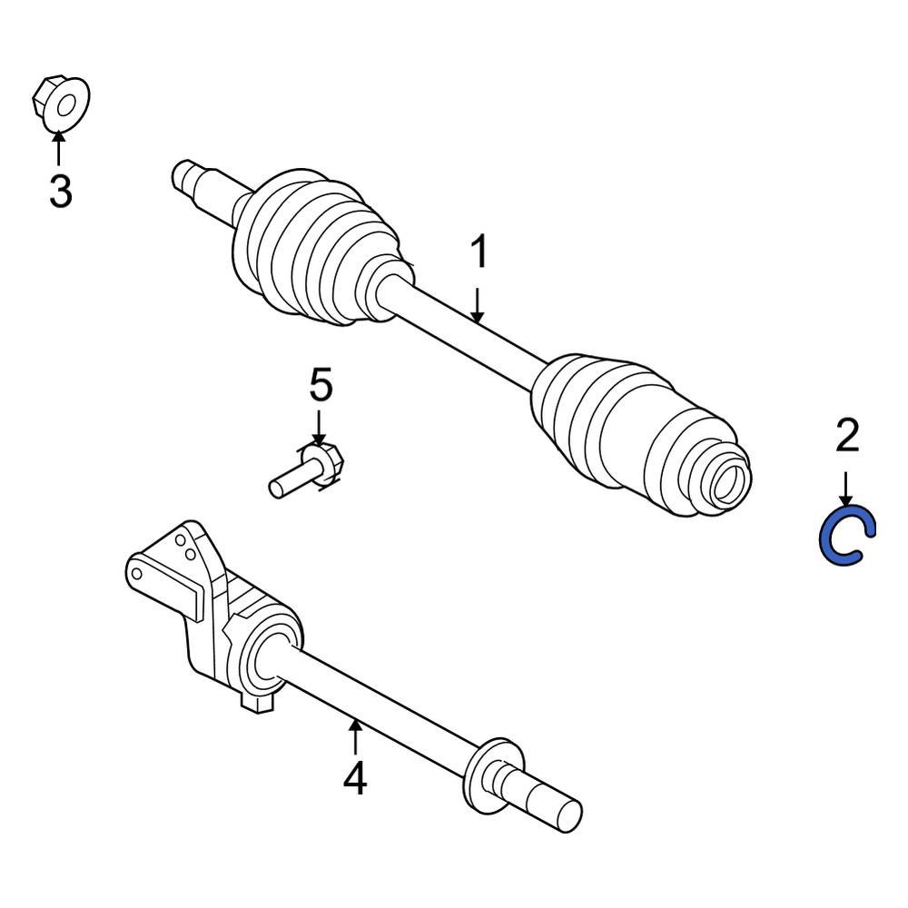Ford OE 6E5Z4B422A Front Drive Axle Shaft Lock CClip