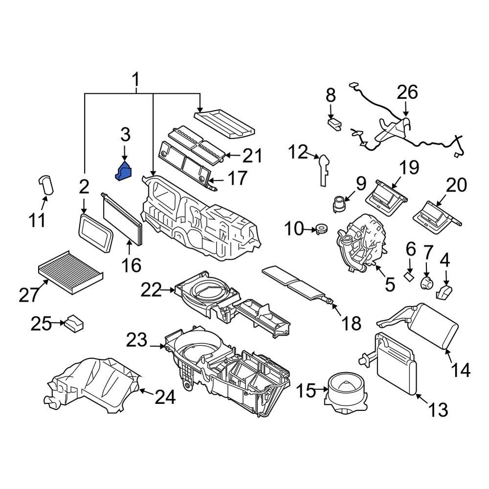 Ford OE AE5Z19E616B - HVAC Air Inlet Door Actuator