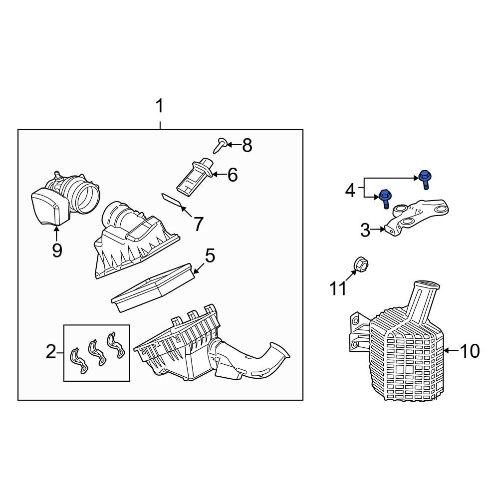 Ford OE W707375S439 Air Filter Housing Bolt