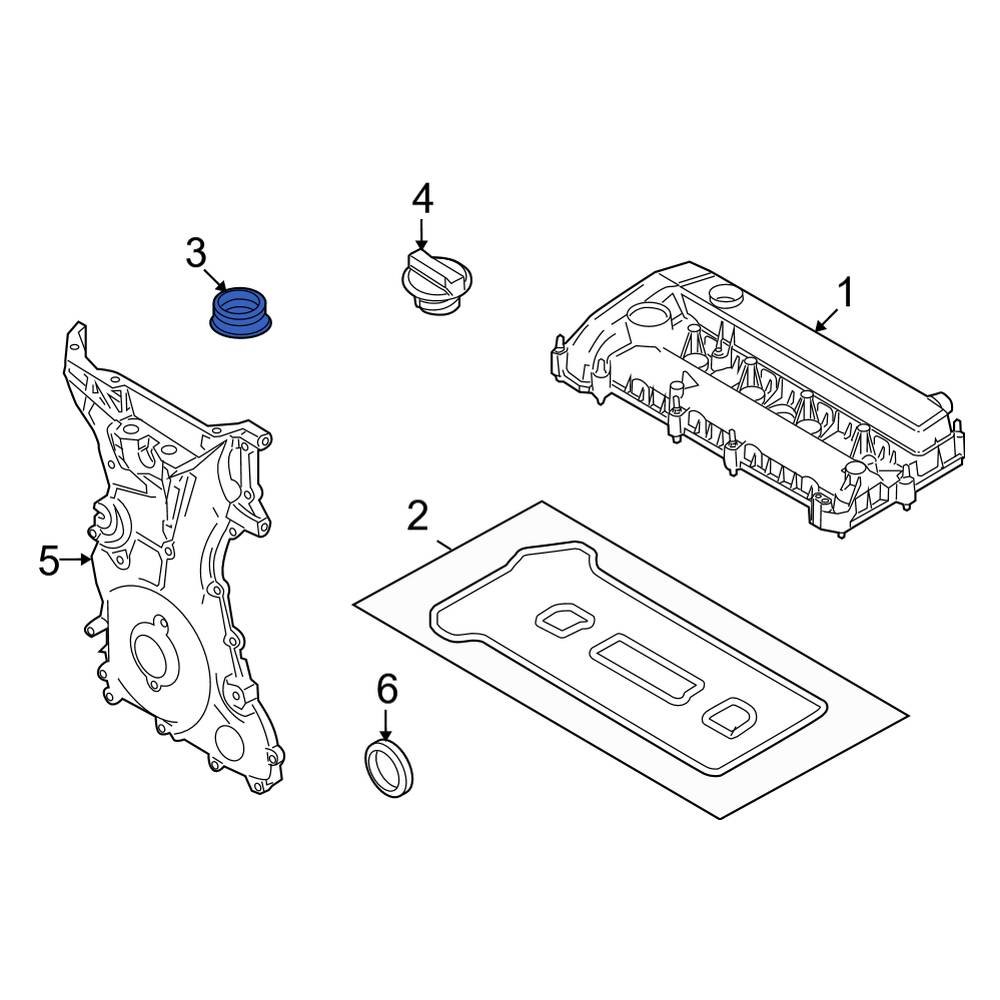 Ford OE 5M8Z6584AA Engine Valve Cover Washer Seal
