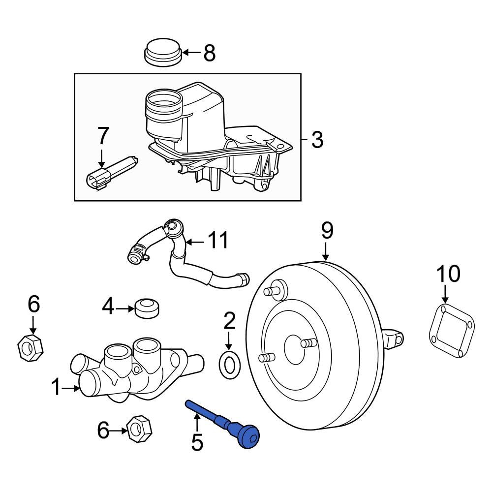 Ford OE 6E5Z2B176AA Brake Master Cylinder Reservoir Pin