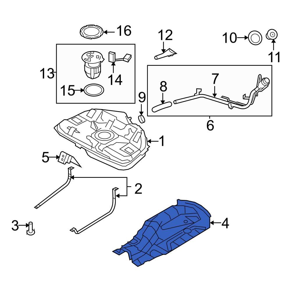 Ford OE AE5Z9A031E Fuel Tank Shield
