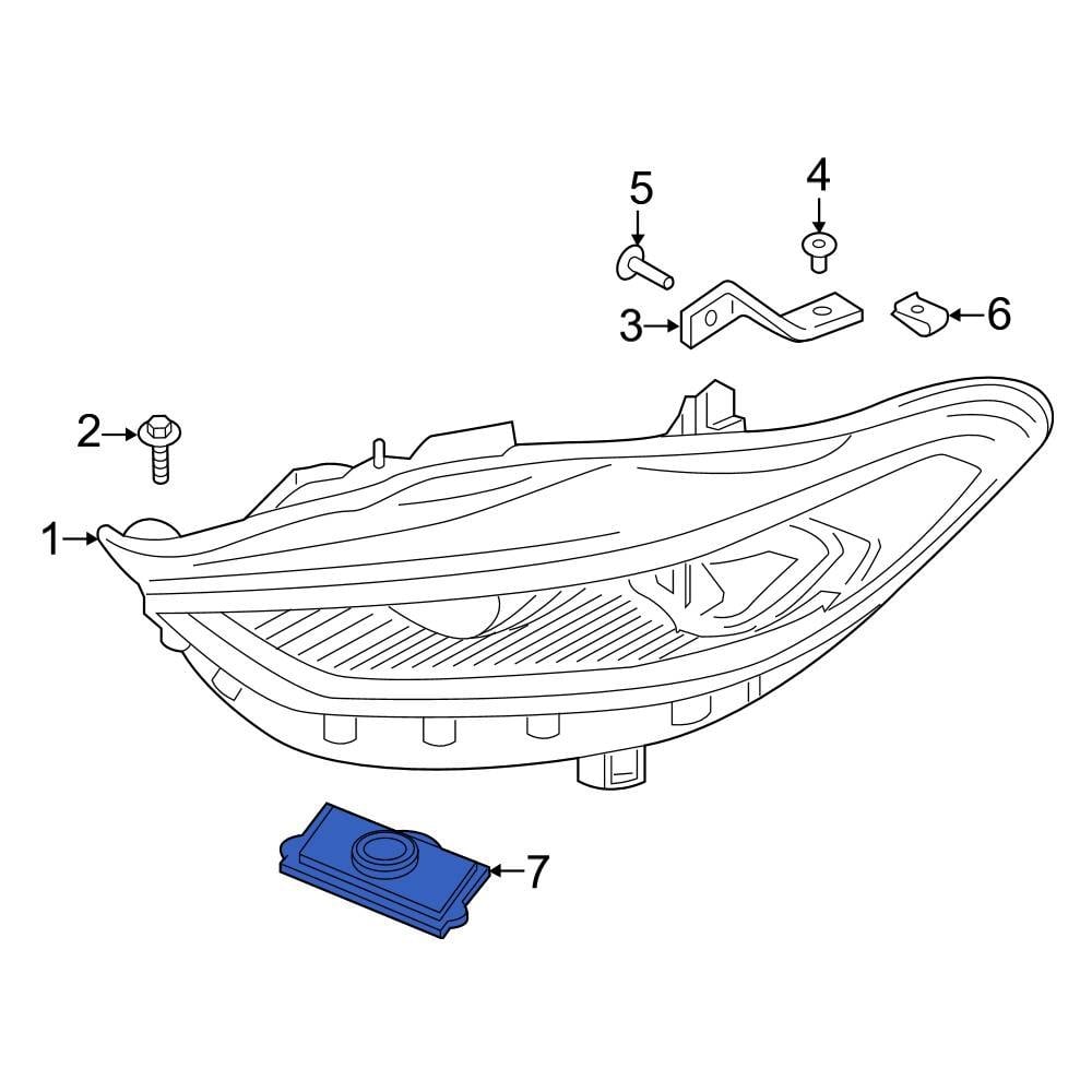 Ford Oe Dg9z13c788j Front Headlight Control Module 5541