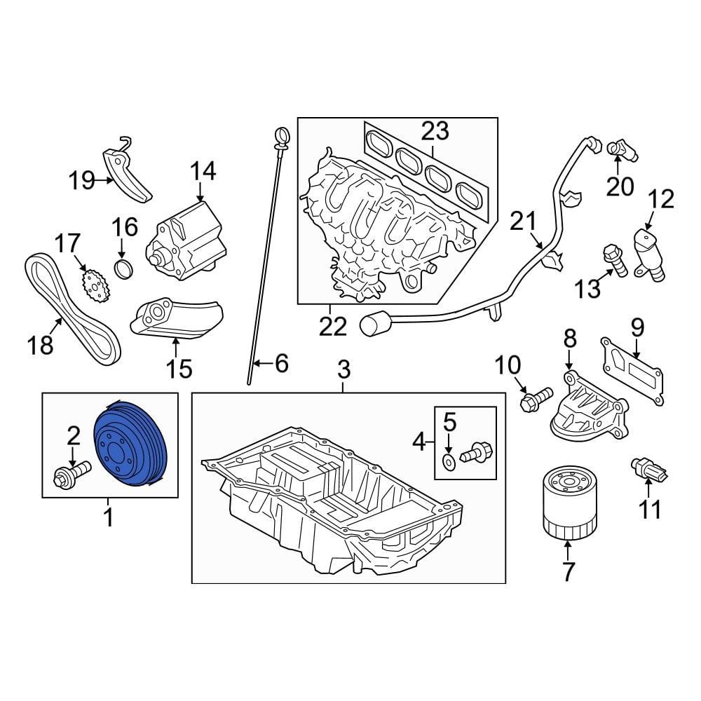 Ford OE NJ5Z6312A - Engine Crankshaft Pulley