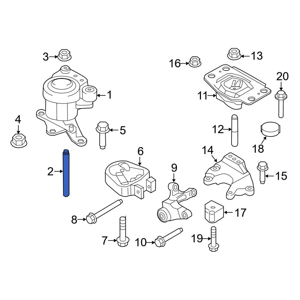 Ford OE W711574S439 Engine Mount Stud