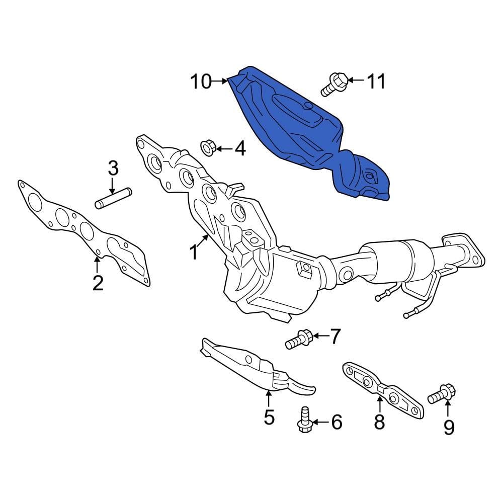 Ford OE CP9Z9A462A Catalytic Converter Heat Shield