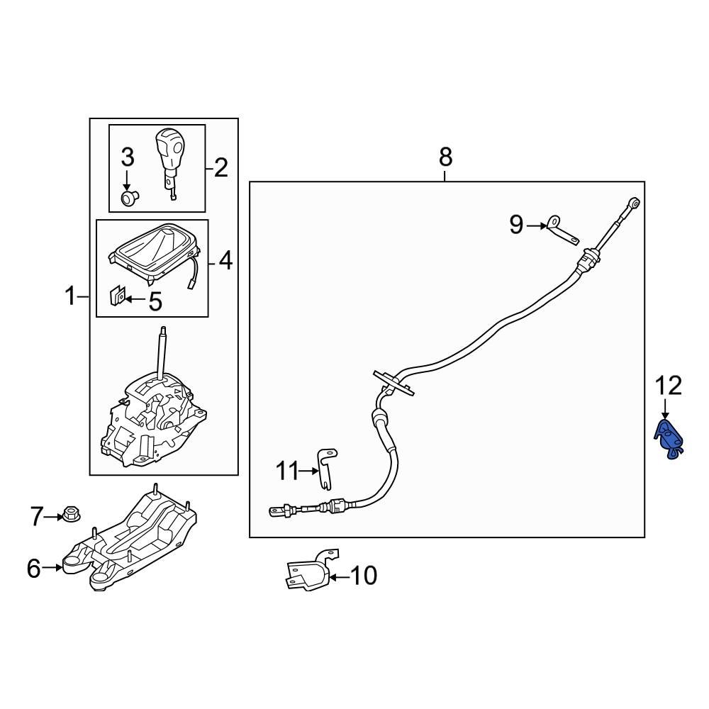 Ford OE 3M5Z4560AA Automatic Transmission Shifter Cable Clip