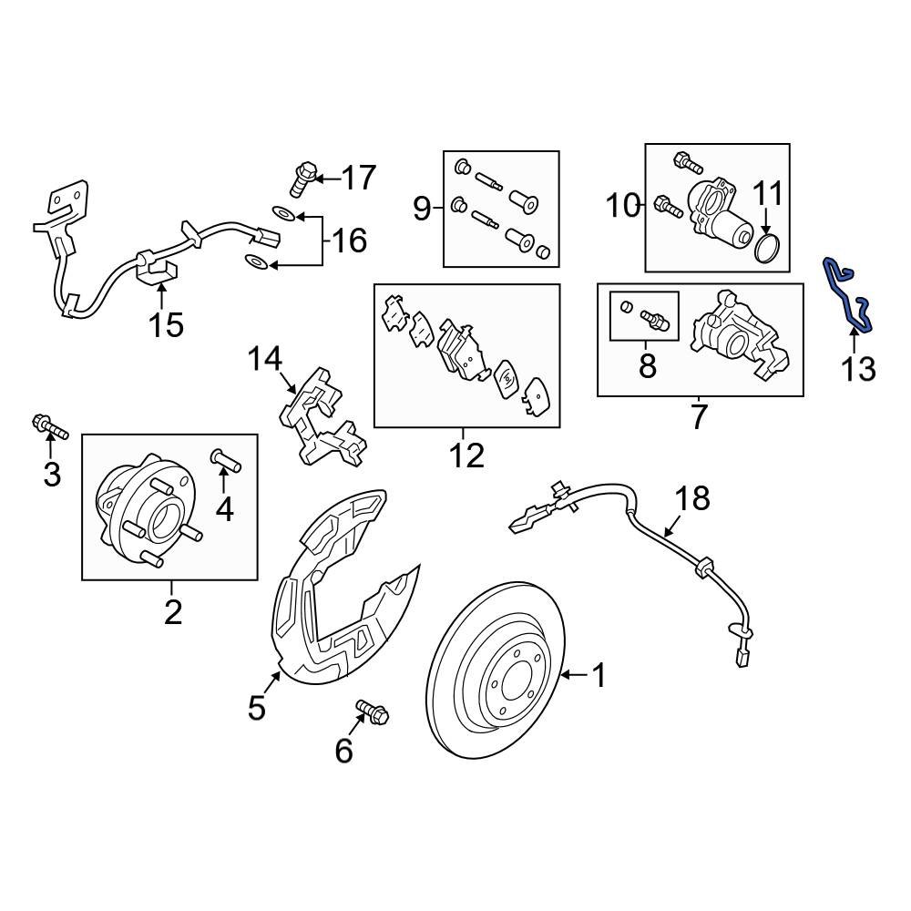 Ford OE DG9Z2B486A Front Disc Brake AntiRattle Clip