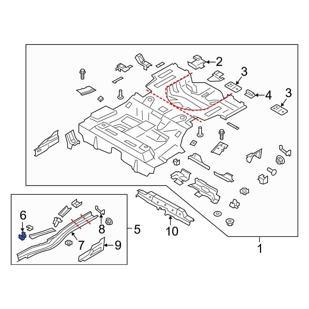 Ford OE DG9Z5A099C - Left Frame Side Member Bracket