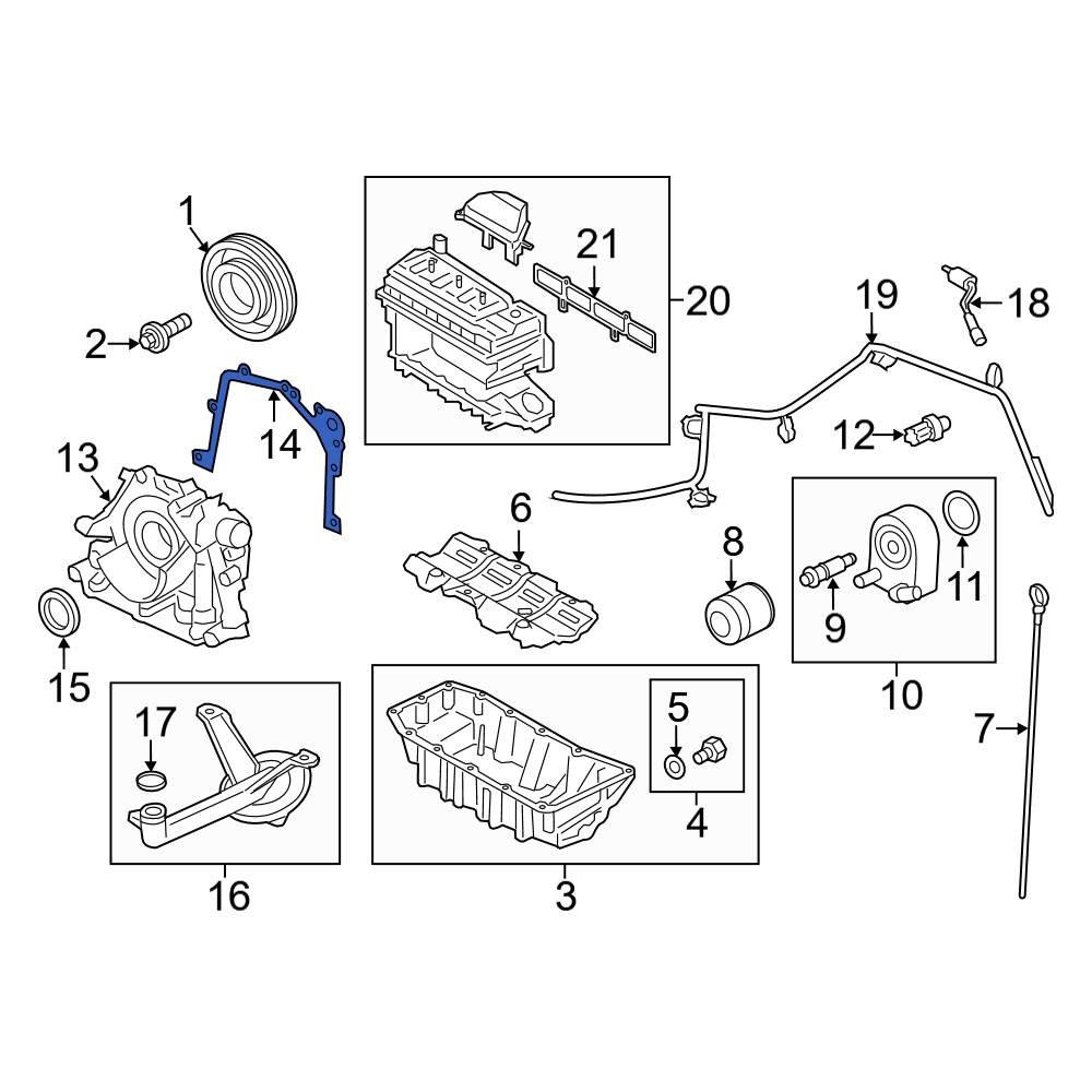 Ford OE BM5Z6659B Engine Oil Pump Gasket