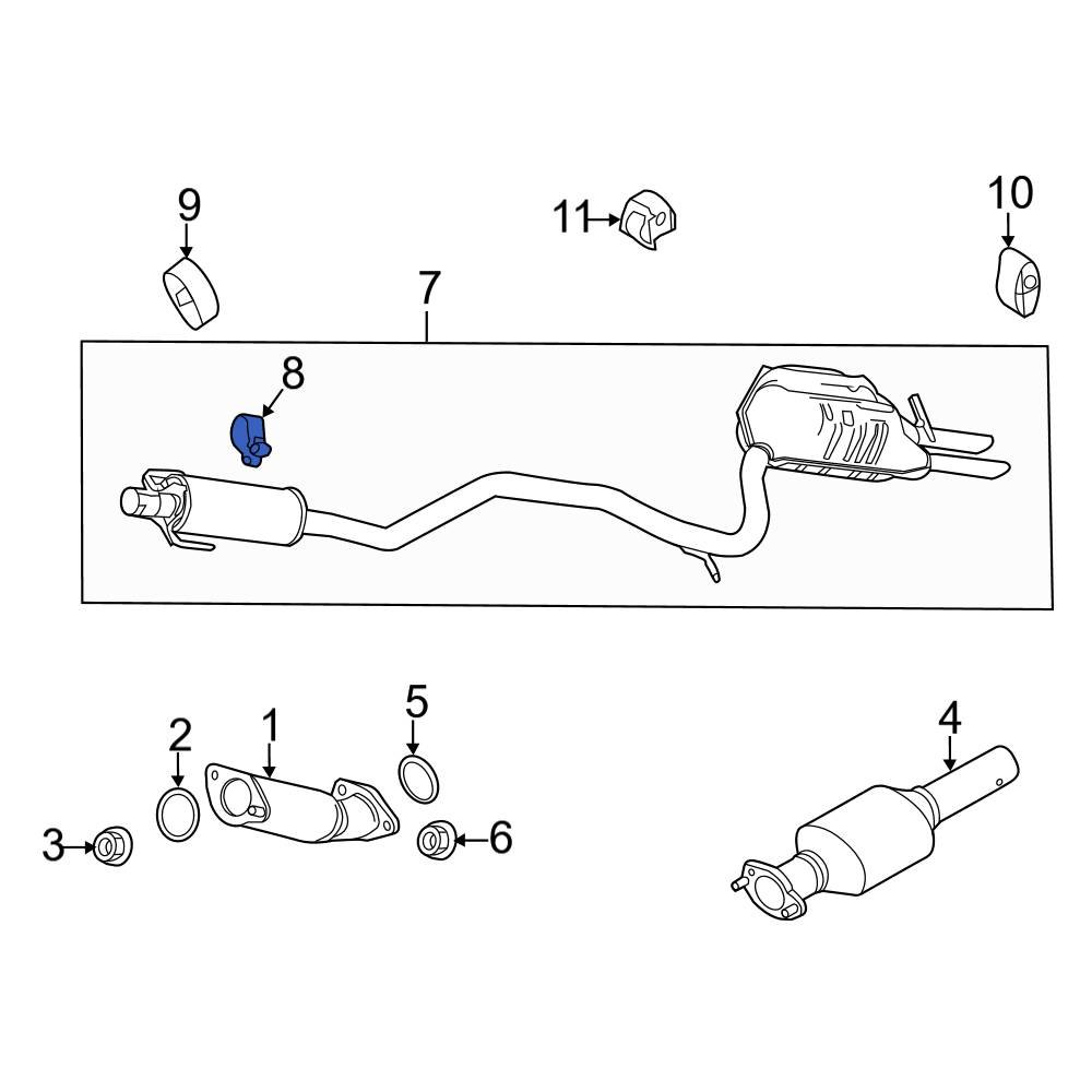 Ford OE 6E5Z5A231A Exhaust Muffler Clamp