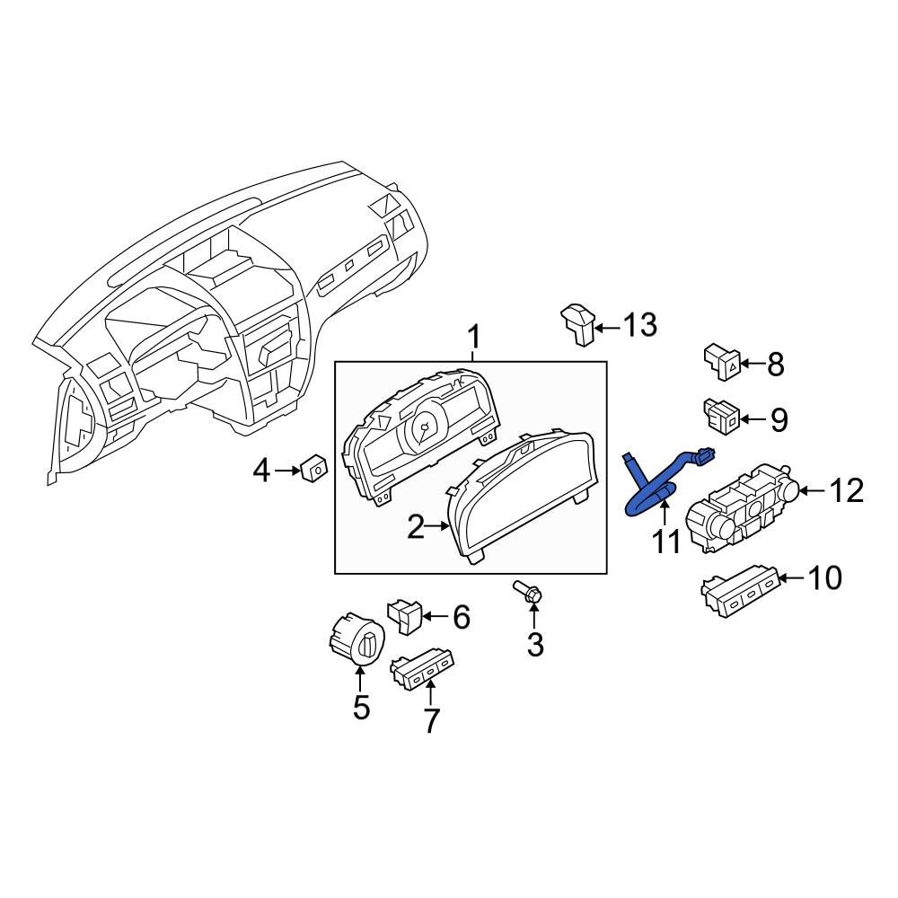 Ford OE AE5Z19C734B Cabin Air Temperature Sensor