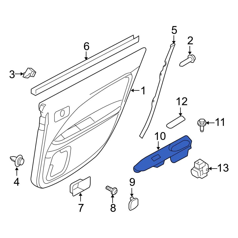 Ford OE AE5Z5422635DA Front Left Door Window Switch Bezel
