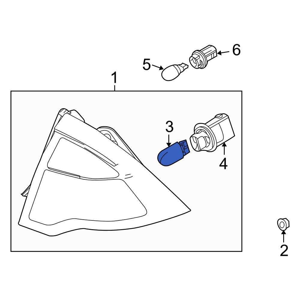 Ford OE 3M7Z13466B Rear Brake Light Bulb