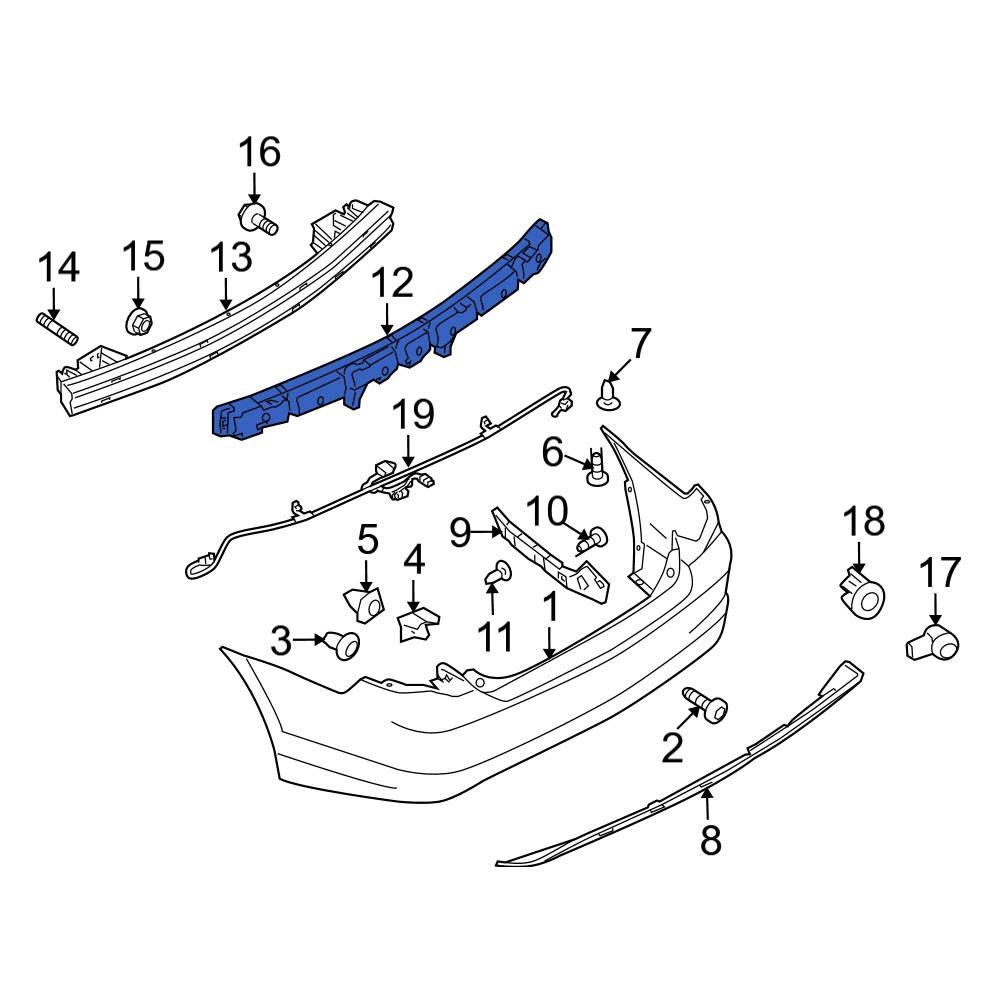 Ford OE AE5Z17787A - Rear Bumper Impact Absorber