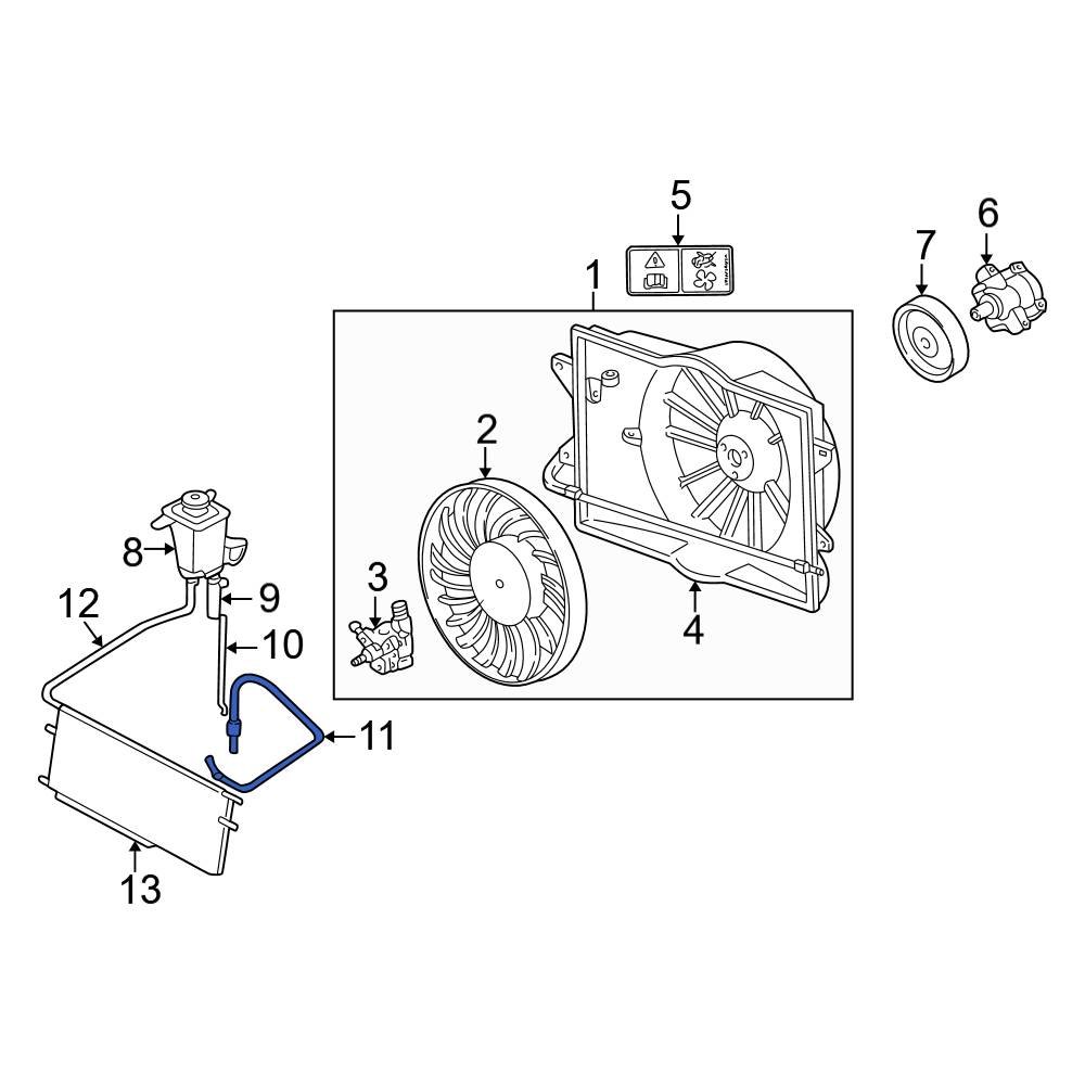 Ford OE YW4Z8C633AA Power Steering Cooler Line