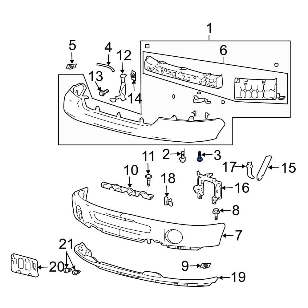 Ford OE W702434S439 - Bumper Cover Spacer Panel Screw