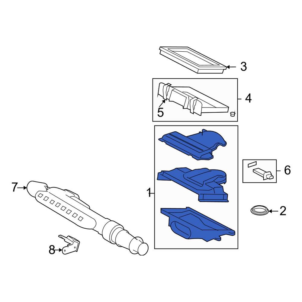 Ford OE 3L3Z9661DA Air Filter and Housing Assembly